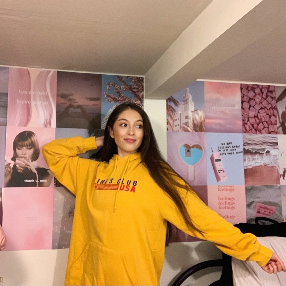 Forever 21 Yellow “girls club” hoodie